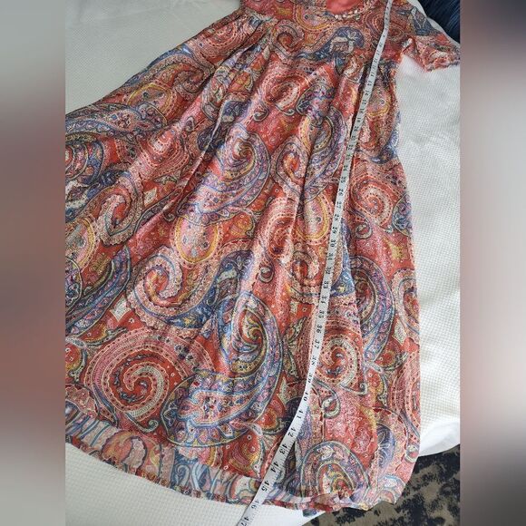 Molly Bracken Paisley bohemian coastal midi dress size small new - Picture 8 of 11
